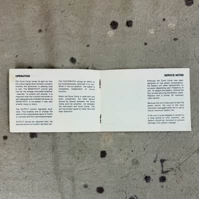 Vintage 1970's MXR Dyna Comp Manual and Warranty Card Circa 1978-1980 image 4