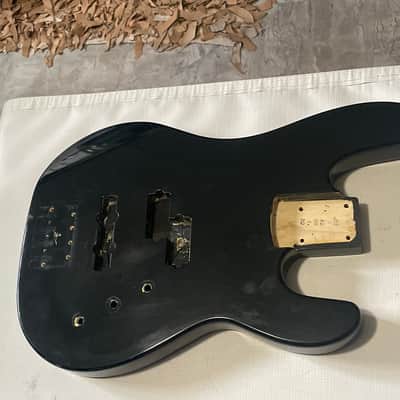 1980's Japan Charvel Jackson Model 2B P & J Black Bass Guitar Body image 2