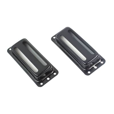 Two slot "Gold Foil" deArmond harmony Style Pickup Cover ,Black (2) image 4