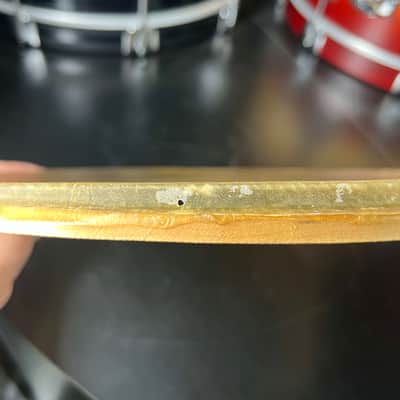 Vintage Slingerland 15" Genuine Calf Parade Drum Head Snare Side (Box C) image 4