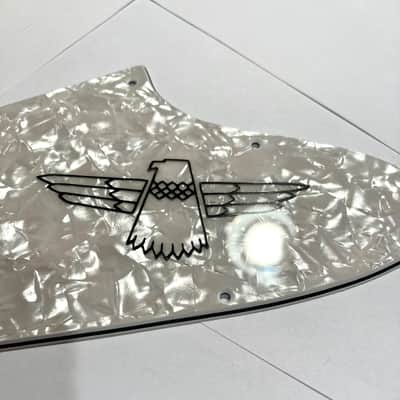 White Pearl 4 Ply Pickguard for Gibson Thunderbird Bass 1963-1966 w/ Decal Made IN USA image 5