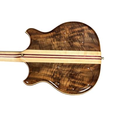 Alembic Stanley Clarke Sign Deluxe, Walnut/ Ebony / Red Side LED's 9.3 LBS *IN STOCK* image 2