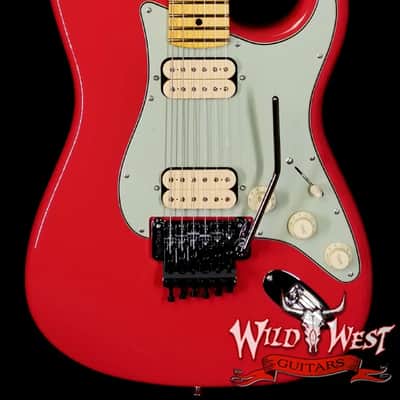 2026 Fender Custom Shop Wild West Lightning Stratocaster Floyd Rose HH Maple Neck Matching Color Large Headstock 22 Frets NOS Fiesta Red 8.10 lbs image 1