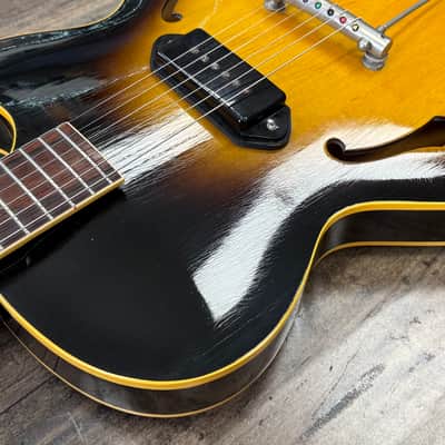 Gibson ES-225T 1955 - 1959 - Sunburst Hollow Body Electric Guitar image 6