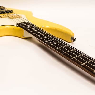 1984 Vintage Hamer Cruise 4 String Electric Jazz Bass Guitar - Aged White image 7