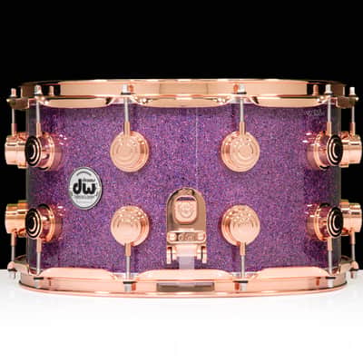DW Collector's SSC Maple 8x14 Snare Drum - Purple Drift - Copper HW image 3