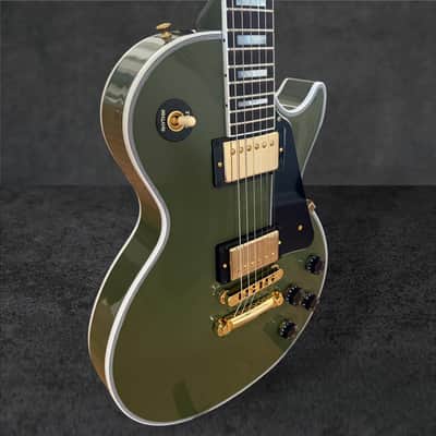 2026 Gibson Custom Shop Les Paul Custom VOS – Olive Drab w/ Gold Hardware image 8