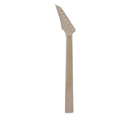 Unfinished Maple Electric Guitar Neck 24 Fret 25.5inch Rosewood Fretboard Shark Fin Inlay Bolt on Guitar Neck Replacement image 2