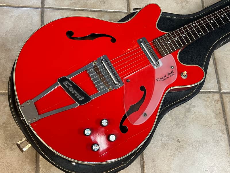 1967 Coral Vincent Bell Firefly Red Danelectro image 1
