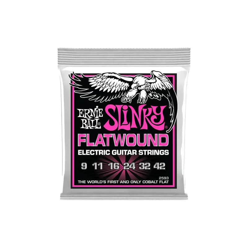 Immagine Ernie Ball Slinky Cobalt Flatwound Electric Guitar Strings - .09 -.042 - 1