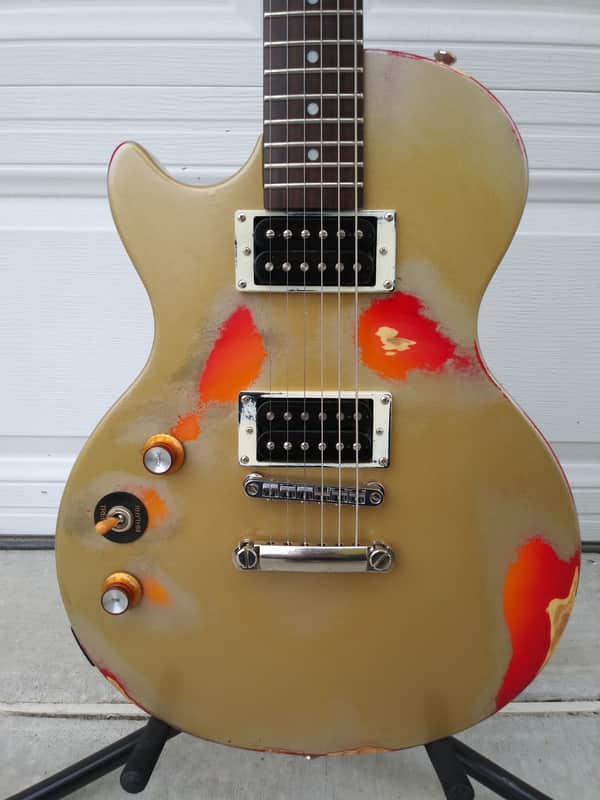 Custom Epiphone Les Paul Special II Relic Gold Over Sunburst Left Handed image 1