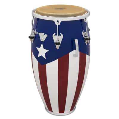 Latin Percussion LP Matador 12 1/2" Tumba Oak Puerto Rican Flag (M754S-PR) image 4