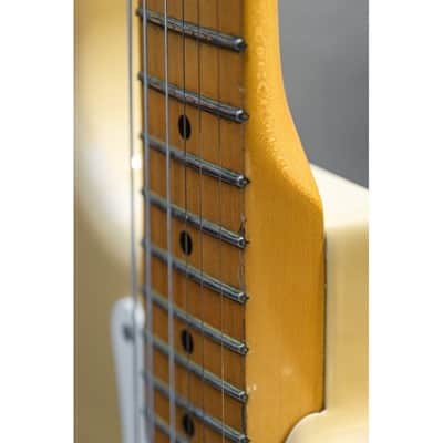 1983 Fender Standard Stratocaster (USA) with Maple Fretboard ivory white image 16