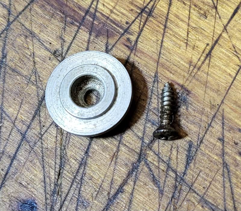 1966 Vintage Fender P Bass Jazz Headstock String Guide Original Screw image 1