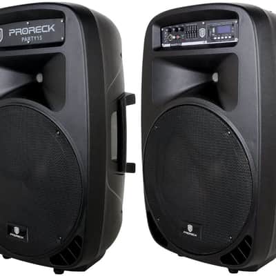 PRORECK PARTY 15 Portable 15-Inch 2000 Watt 2-Way Powered PA Speaker System Combo Set with Bluetooth/USB/SD Card Reader/FM Radio/Remote Control/LED Light image 3