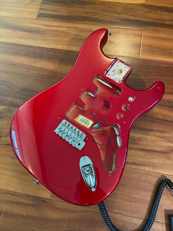 Fender MIM Candy Apple Red Standard Strat Stratocaster Alder Body w Bridge Hdw image 1