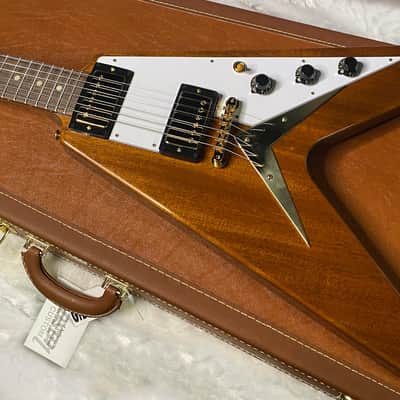 NEW! Gibson Custom 1958 Mahogany Flying V Reissue Electric Guitar - Antique Natural, VOS - WOW - Authorized Dealer - Only 6.9lbs! - G07132 image 8