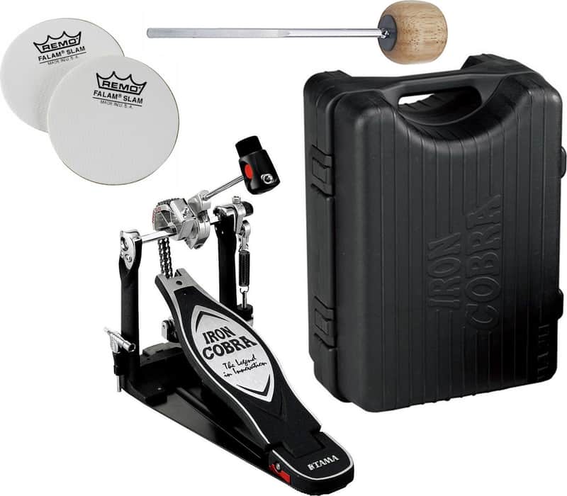 TAMA HP900PN Iron Cobra 900 Series Power Glide Single Bass Drum Pedal w/ Case, Impact Patches, and Extra Wood Beater image 1
