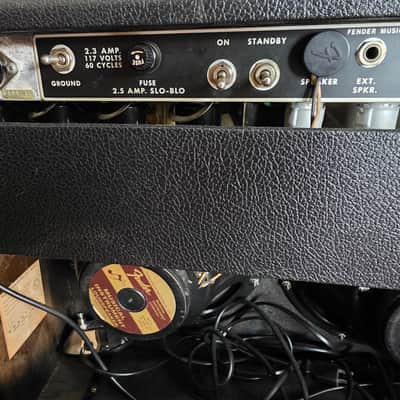 Fender 1967 Blackface Twin Reverb 2-Channel 2x12" Guitar Amp image 8