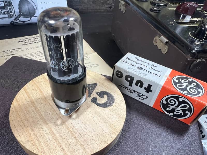 GE General Electric GE 5y3gt Tube gray  plates rectifier Tweed / Champ amps - Gray plate image 1