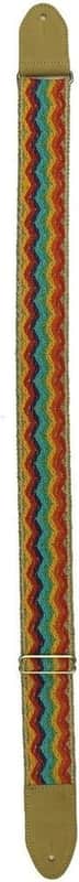 LM Products FM2-RB 2-Inch Vintage Cotton Weave Rainbow Adjustable Guitar Strap image 1