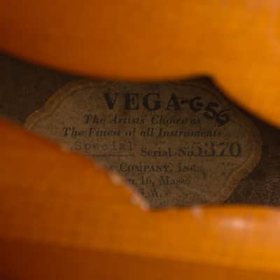 Vega  C-56 Special w/DeArmond Rhythm Chief Pickup Arch Top Acoustic Guitar (late 1940s), ser. #5370, black hard shell case. image 13
