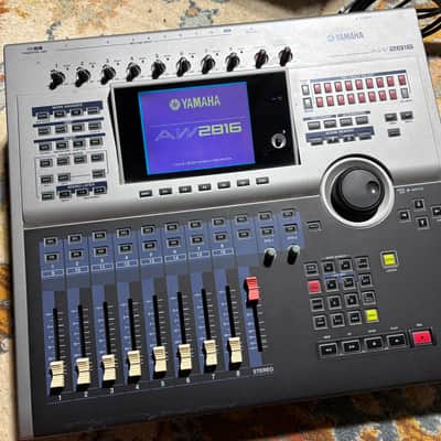 Yamaha AW2816 Professional Audio Workstation 16-Track Digital Recorder 2000s - Gray and Black image 1