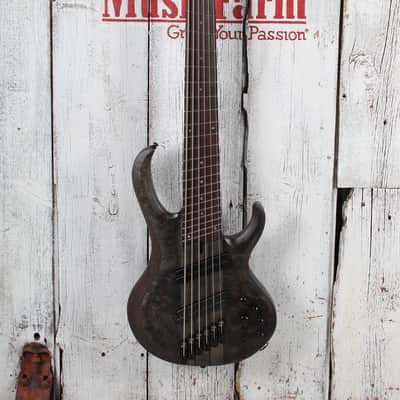 Ibanez BTB806MS Multi Scale 6 String Electric Bass Guitar Trans Gray Flat w Case image 4