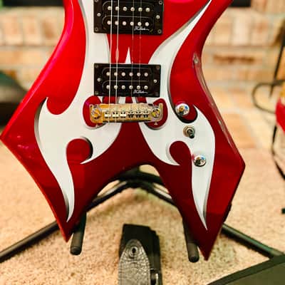 BC RICH Kerry King War Tribal Warlock  2004 - Red With Platinum Tribal Bronze Series image 4