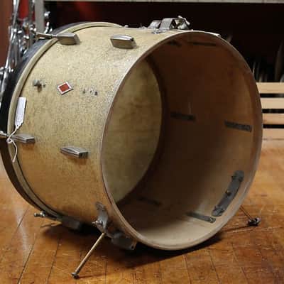 1940s Sonorus Superior Class 14x19 Bass Drum in Gold Sparkle image 6