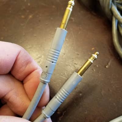 Switchcraft ONE (1) TT Jack Bantam Plug TT129 TT-129 72" patch cord cable balanced UL listed 1970s - grey plastic image 5