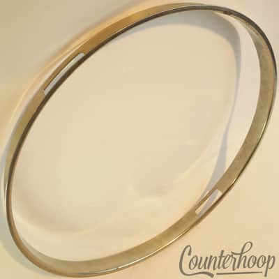 *Leedy 13" Single-Flange Snare Drum Resonant Rim/Hoop Nickel Vintage 20s Chopper image 2