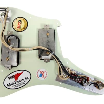920D Custom Loaded Pickguard Seymour Duncan P-Rails Offset Mint Green Aged White image 2