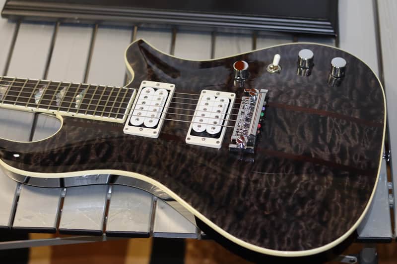 B.C. Rich USA Custom Eagle Archtop Supreme - Trans Black image 1