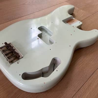Fender (MJT) Precision Bass Body (2025) - Vintage Aged Faded Sonic Blue image 5