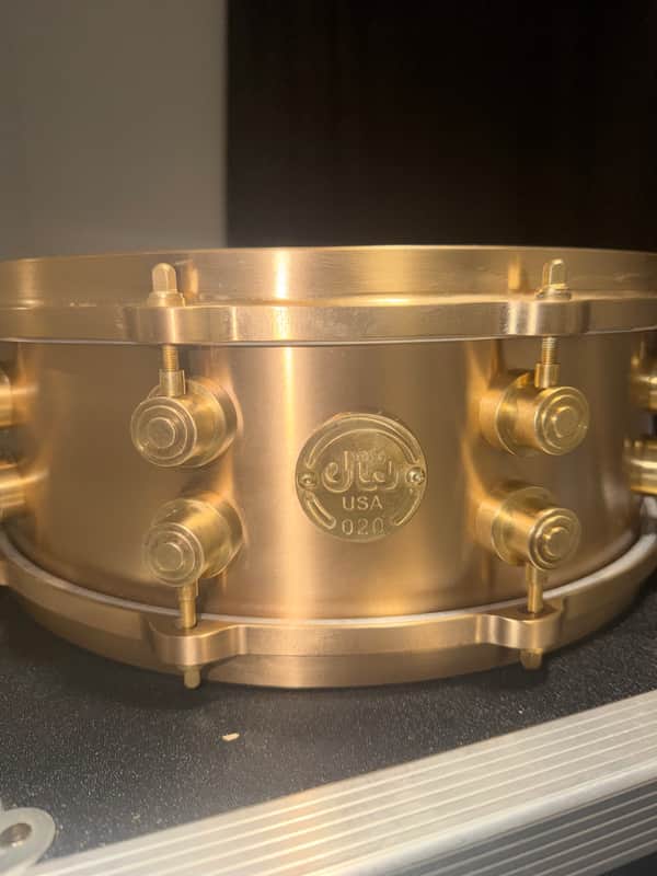 DW 5x14 True Cast bell brass snare #20 of 100 - Sand cast bronze image 1