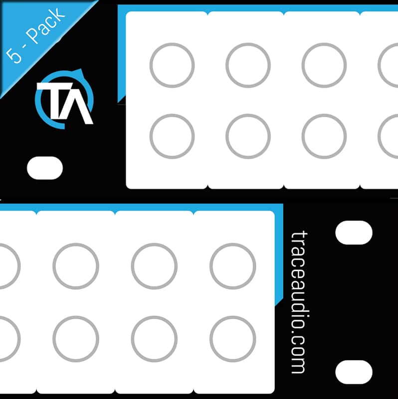 5 - Pack Blank Patch Bay Labels Compatible with ART P48 by Trace Audio image 1