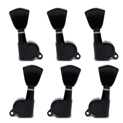 Alnicov Guitar Tuners String Sealed Tuning Key Pegs 3L 3R Machine Heads，With Keystone Knob，For Lp Sg Tl Electric Acoustic Guitars Black image 8