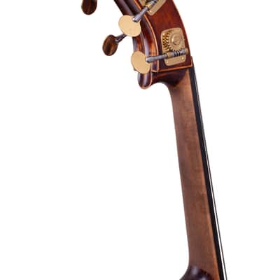 Antique Style Double Bass 3/4 with Flat Back Hand-Made in Romania #17 image 14