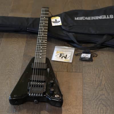 1980s Steinberger USA GP2S Headless Electric Guitar Black + OGB image 1