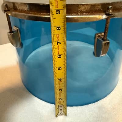 1970s Ludwig 9x13" Blue Vistalite Concert Tom 1970s Ludwig 8x12" Blue Vistalite Concert Tom image 3