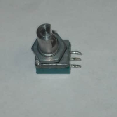 used (is fine / works fine) BOSS / ALPS potentiometer, 50 3A 03 5V, D Shaft, JAPAN, 1990s - 2010s - POT: blue, silver / NUT: gray (NO pedal, NO knob, NO other items) teal, square image 12