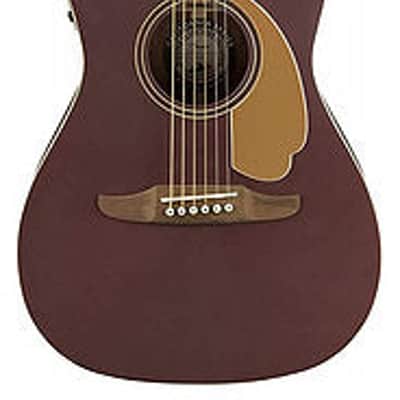 Fender Malibu Player Acoustic Guitar - Burgundy Satin - Walnut Fingerboard image 1