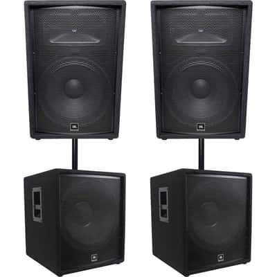 (2) JBL JRX215 1000w 15" 2-Way DJ P/A Speakers+(2) 18" 1400w Subwoofers Pro Subs image 12
