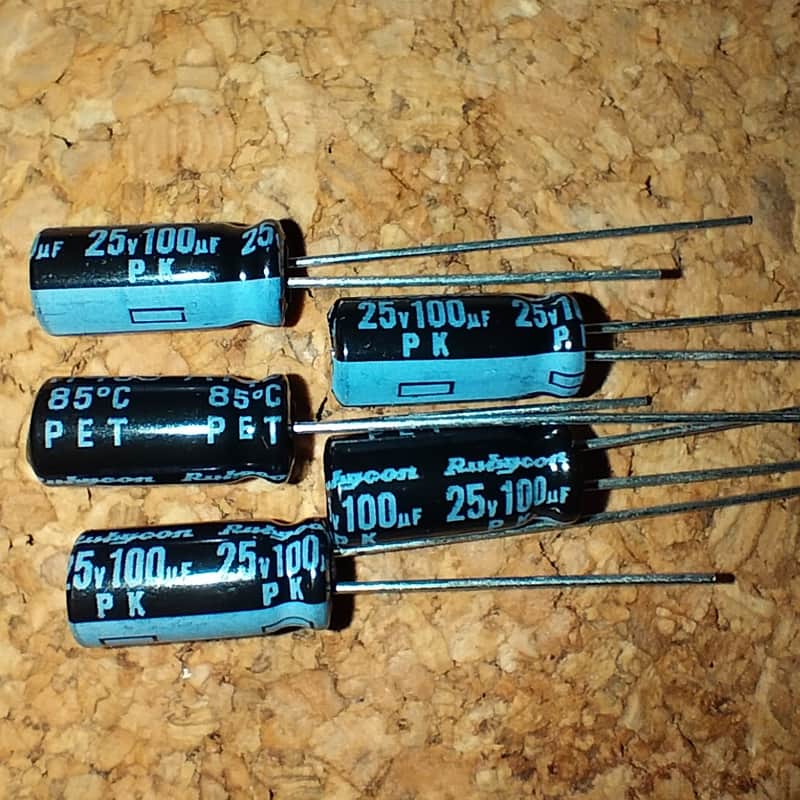 100uF 25V 85℃ Electrolytic capacitor x5pcs : RUBYCON Made in JAPAN image 1