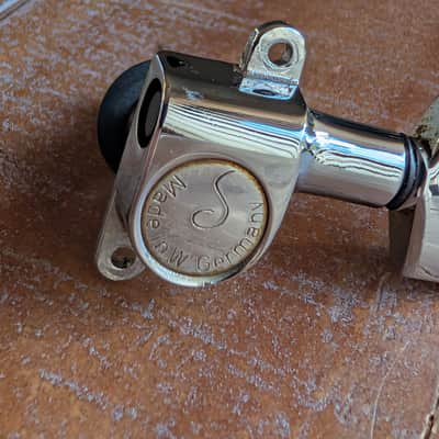 Schaller Double Tab Tuning Peg Sold Each Vintage 1970s Nickel No Issues image 2