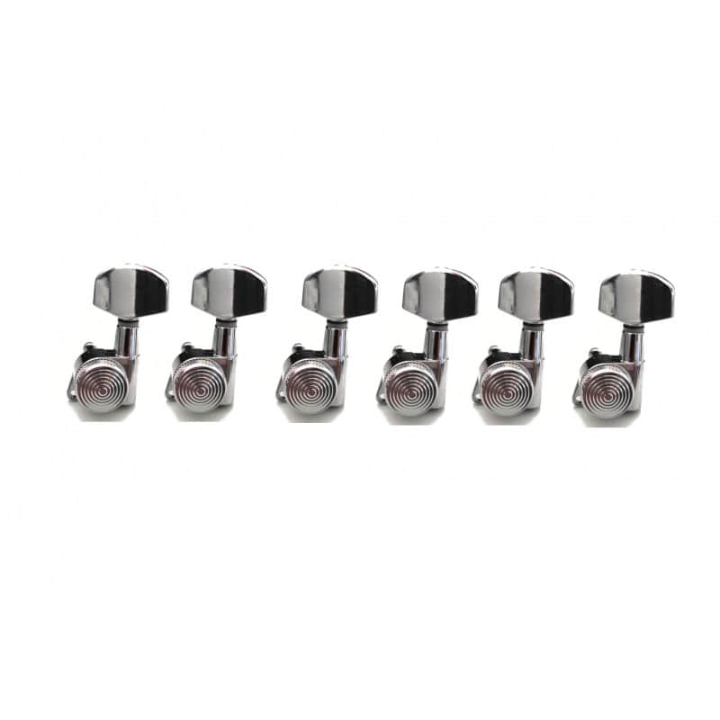 6 Chrome JinHo locking Machine heads Big Knob, right side (or left handed) image 1
