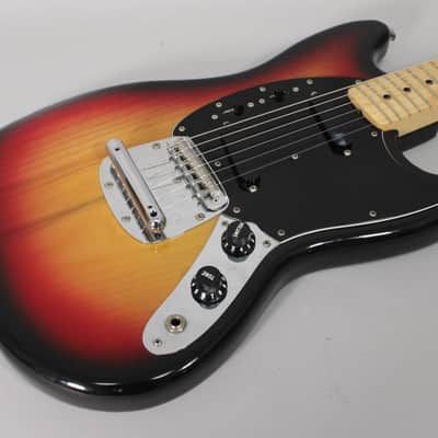 1977 Fender Mustang Sunburst Maple Fretboard w/OHSC image 10
