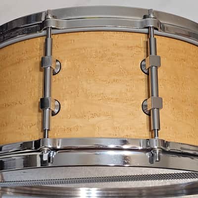 Tama 14"x 6.5" Artstar Custom Premium Maple Shell Snare in Gloss Natural Birdseye Maple Veneer image 4