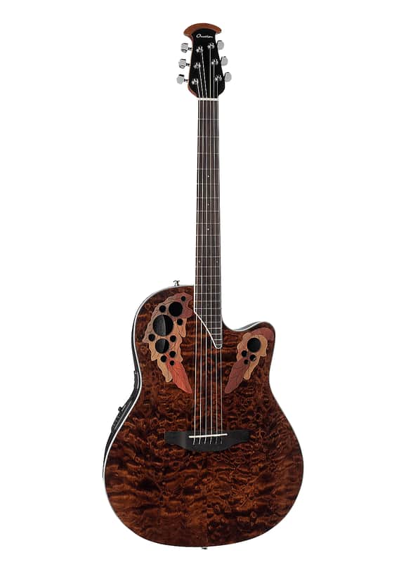 Ovation CE48P-TGE Celebrity Elite Exotic Super Shallow 6-String Acoustic-Electric Guitar w/Gig Bag image 1